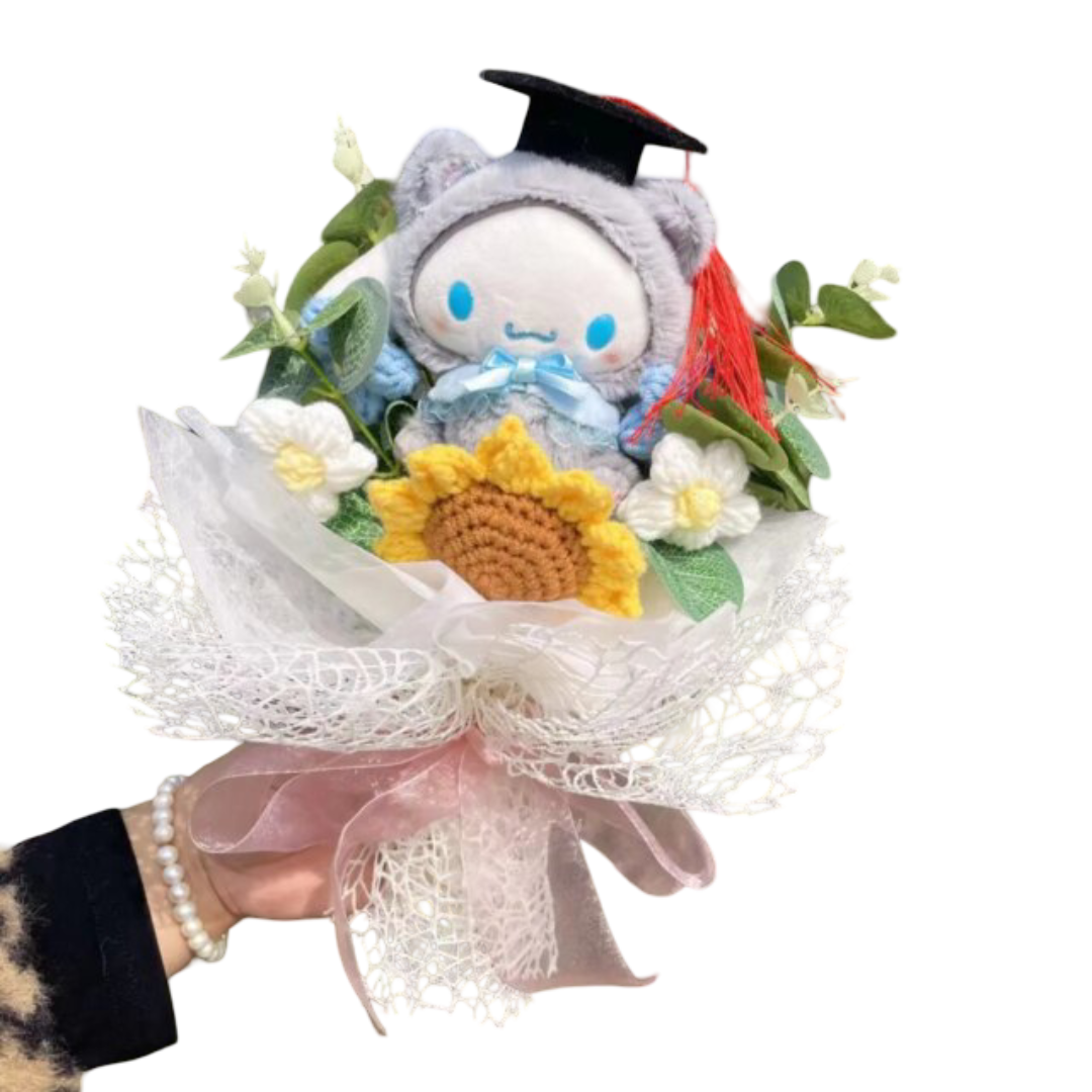 Cartoon Cinnamoroll Kawaii Plush Graduation Bouquet