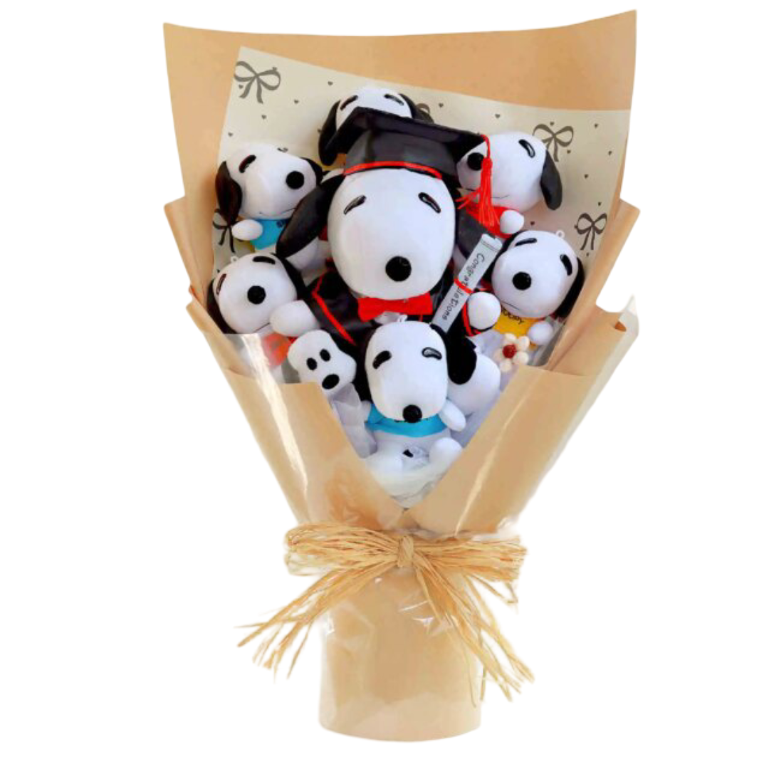 Kawaii Snoopy Graduation Plush Bouquet