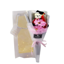 30cm Teddy Bear Kawaii Graduation With Sunflower Plush Bouquet 30cm Teddy Bear Kawaii Graduation With Sunflower Plush Bouquet