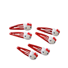 6Pcs Sanrio Kawaii Hello Kitty Hairpin 6Pcs Sanrio Kawaii Hello Kitty Hairpin