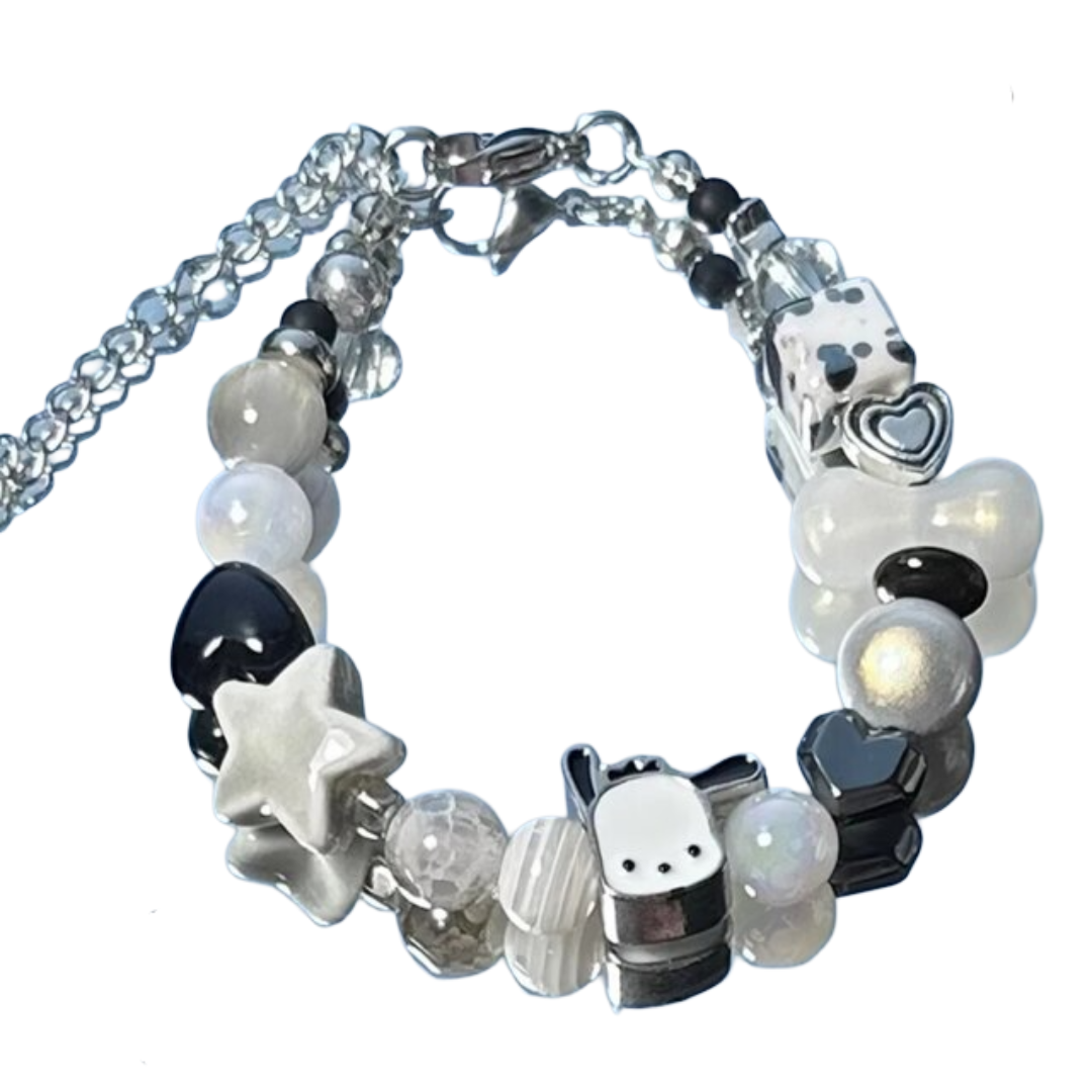 Cartoon Sanrio Kawaii Pochacco Bell Beaded Bracelet