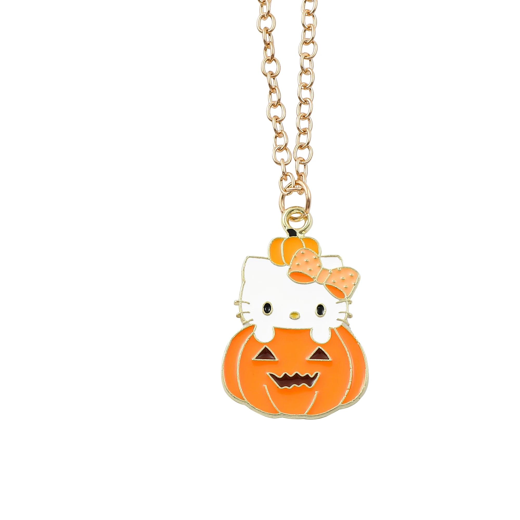Anime Sanrio Hello Kitty Halloween Pumpkin Neck Chain