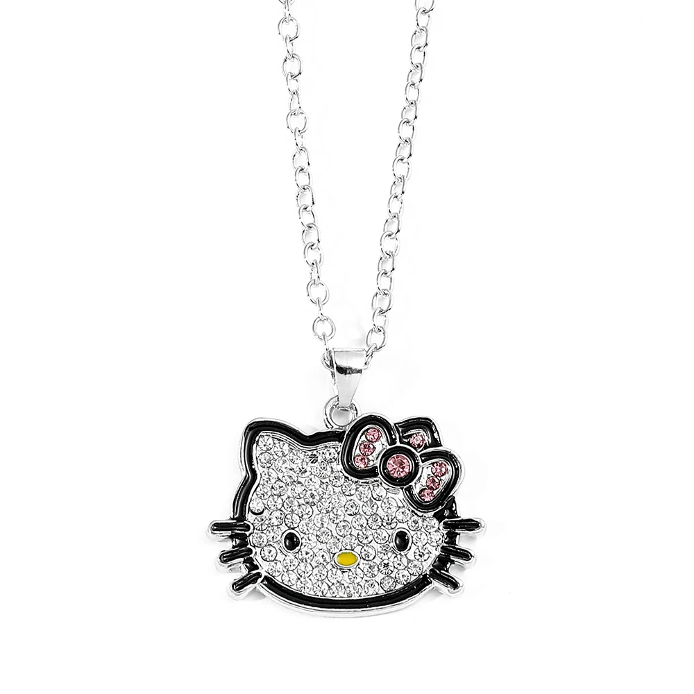 Sanrio Cartoon Kawaii Hello Kitty Rhinestone Neck Chain