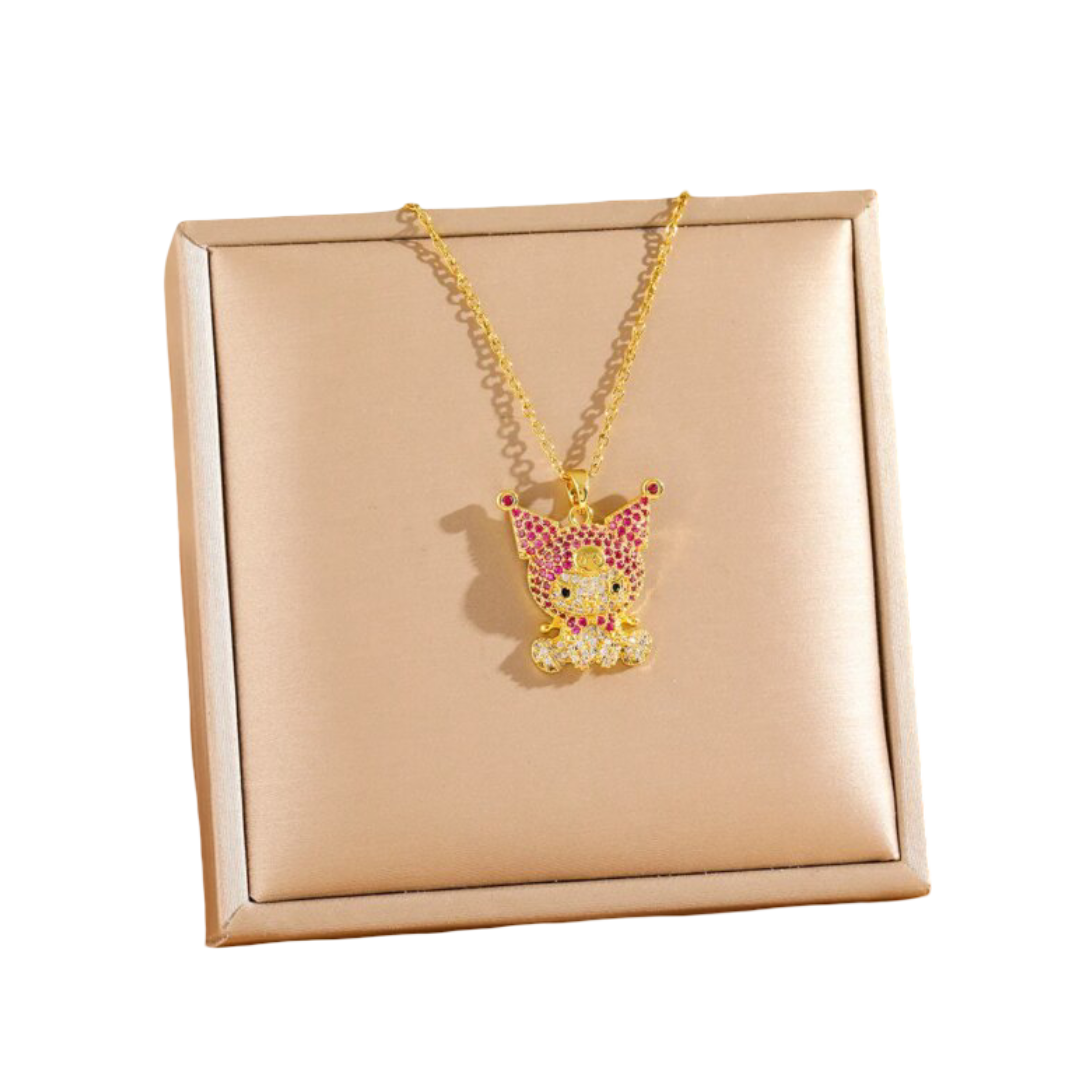 Cartoon Kawaii Sanrio Kuromi Stainless Steel Chain Cartoon Kawaii Sanrio Kuromi Stainless Steel Chain