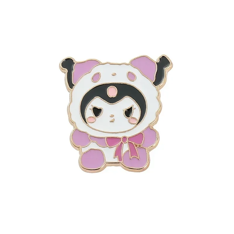 Kawaii Sanrio Kuromi Turn Into Panda Brooch