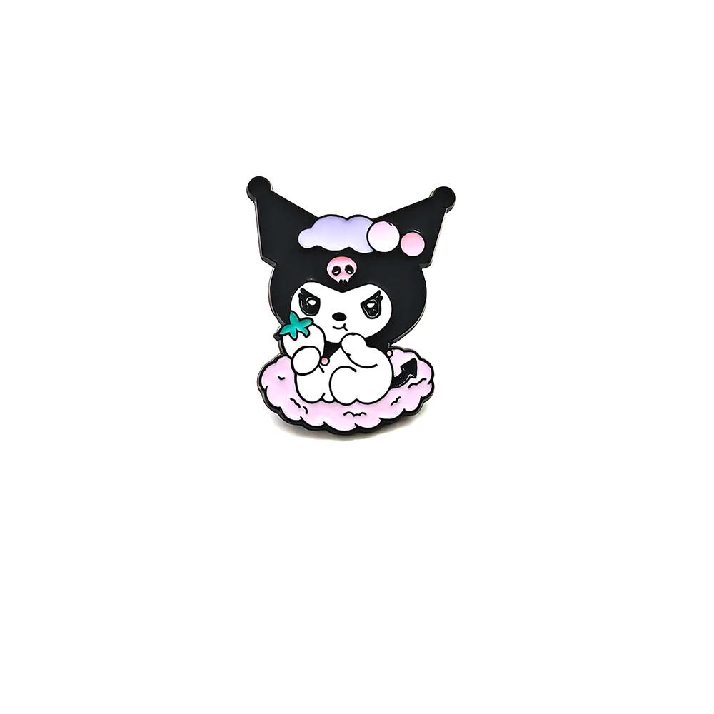 Kawaii Sanrio Cartoon Kuromi Metal Brooch Kawaii Sanrio Cartoon Kuromi Metal Brooch