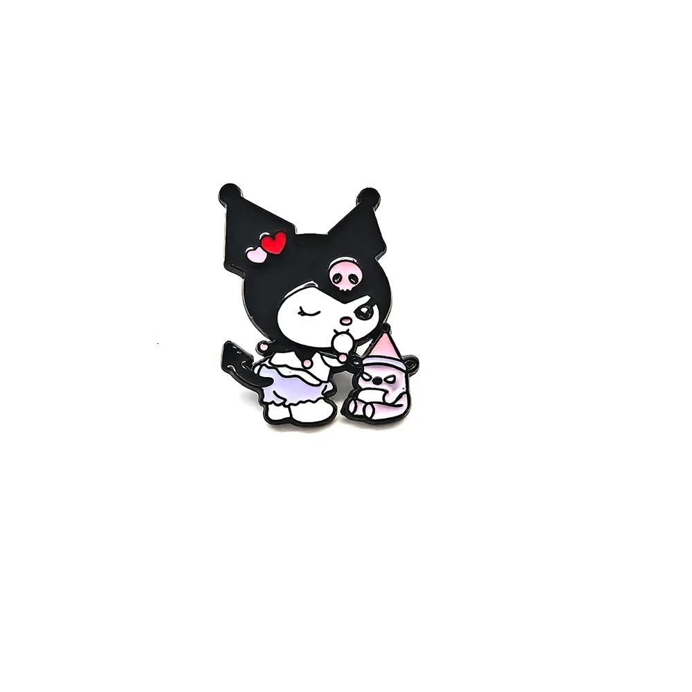 Sanrio Cartoon Kawaii Kuromi Metal Brooch