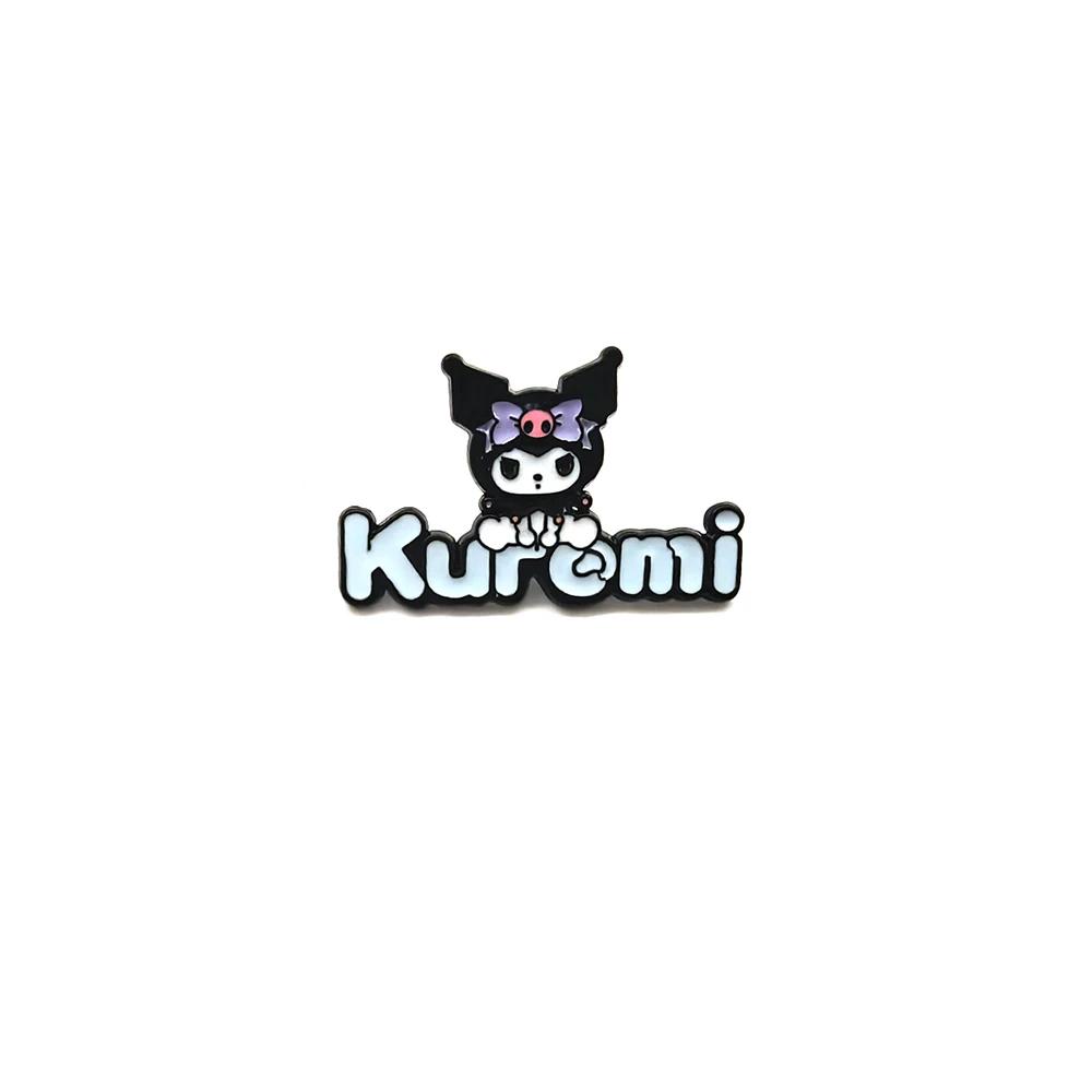 Sanrio Kawaii Cartoon Kuromi Metal Brooch