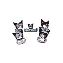 5Pcs/Set Kawaii Sanrio Cartoon Kuromi Metal Brooch 5Pcs/Set Kawaii Sanrio Cartoon Kuromi Metal Brooch