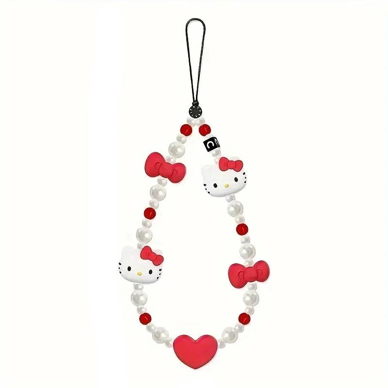 Kawaii Sanrio Hello Kitty Love Bow Phone Lanyard Kawaii Sanrio Hello Kitty Love Bow Phone Lanyard