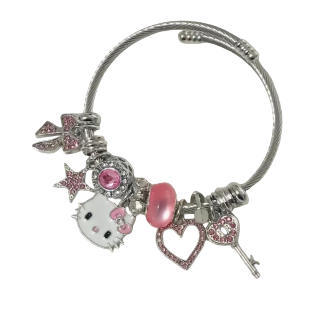 Anime Sanrio Hello Kitty Kawaii Beaded Diamond Bracelet