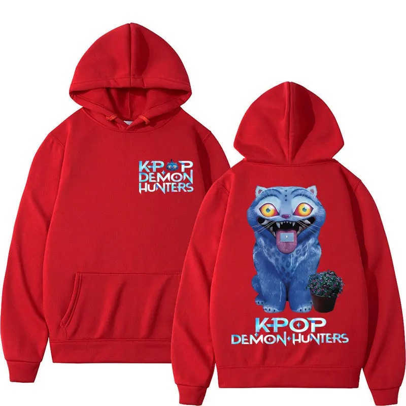 Anime KPop Demon Hunters Kawaii Derpy Tiger Casual Hoodie