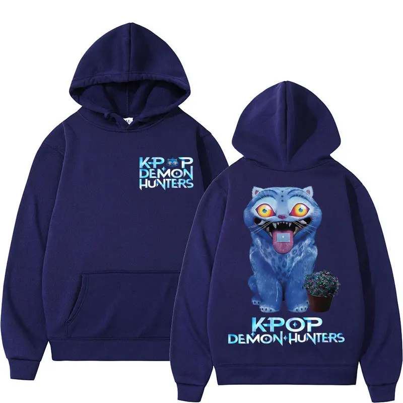Anime KPop Demon Hunters Kawaii Derpy Tiger Casual Hoodie