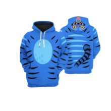 Kawaii Anime KPop Demon Hunters Derpy Tiger Print Casual Hoodie Kawaii Anime KPop Demon Hunters Derpy Tiger Print Casual Hoodie