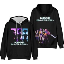 Kawaii Anime KPop Demon Hunters Print Hoodie Kawaii Anime KPop Demon Hunters Print Hoodie