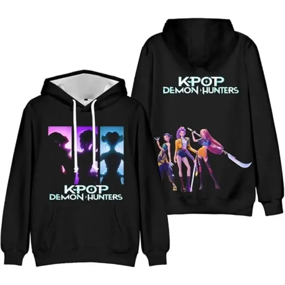 Kawaii Anime KPop Demon Hunters Print Hoodie