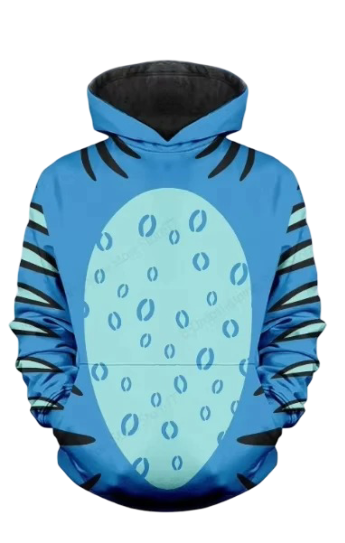 Kawaii KPop Demon Hunters Derpy Tiger Print Hoodie