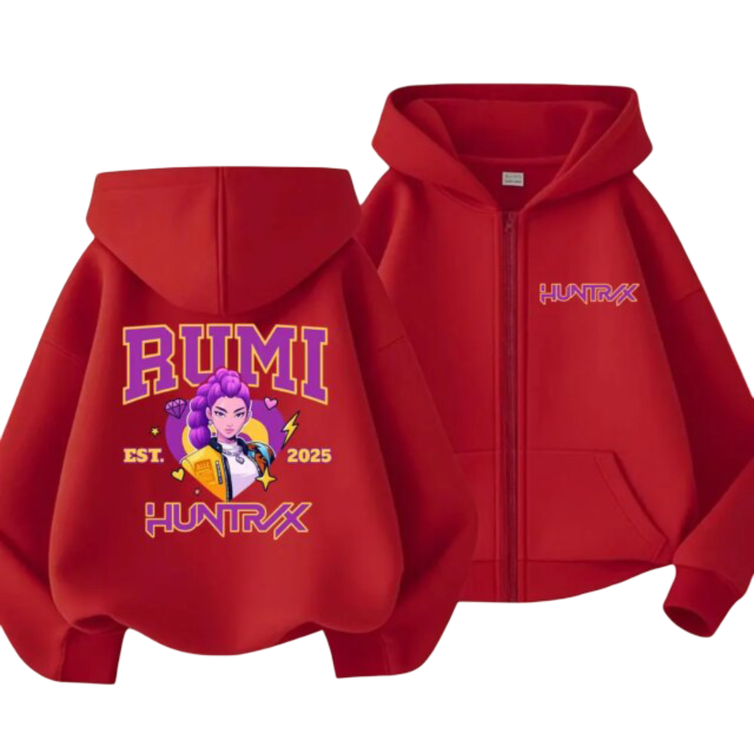 Kawaii KPop Demon Hunters Rumi Zipper Hoodie