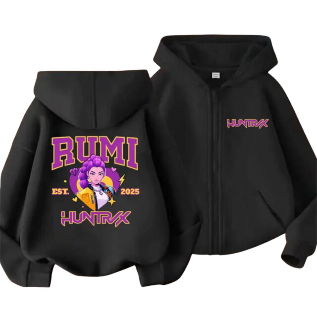 Kawaii KPop Demon Hunters Rumi Zipper Hoodie