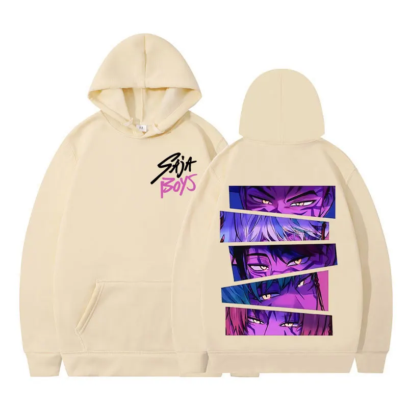 Kawaii Anime KPop Demon Hunters Saja Boys Long Sleeve Hoodie Kawaii Anime KPop Demon Hunters Saja Boys Long Sleeve Hoodie