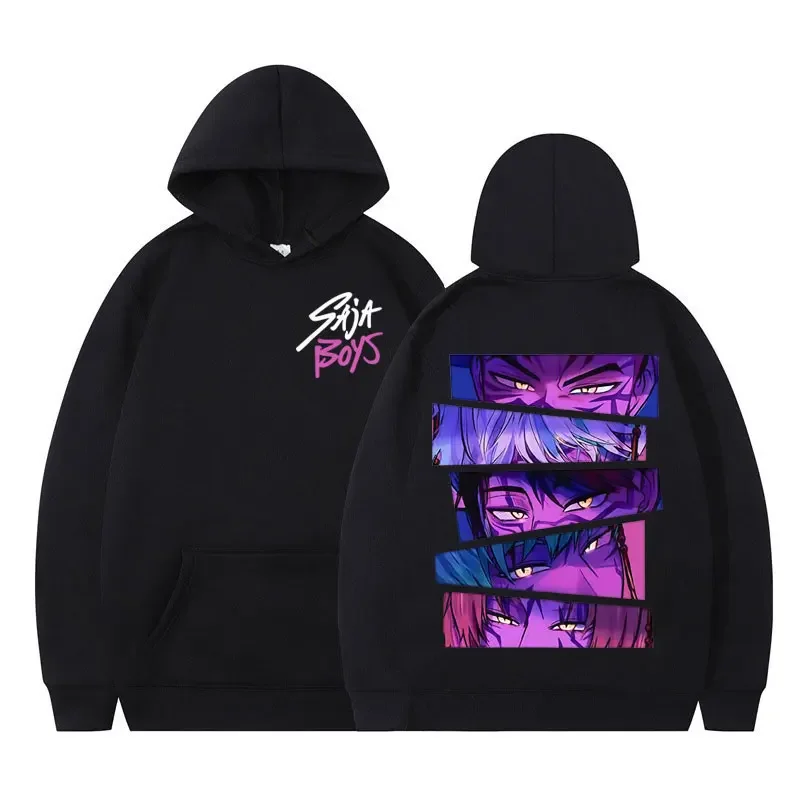 Kawaii Anime KPop Demon Hunters Saja Boys Long Sleeve Hoodie Kawaii Anime KPop Demon Hunters Saja Boys Long Sleeve Hoodie