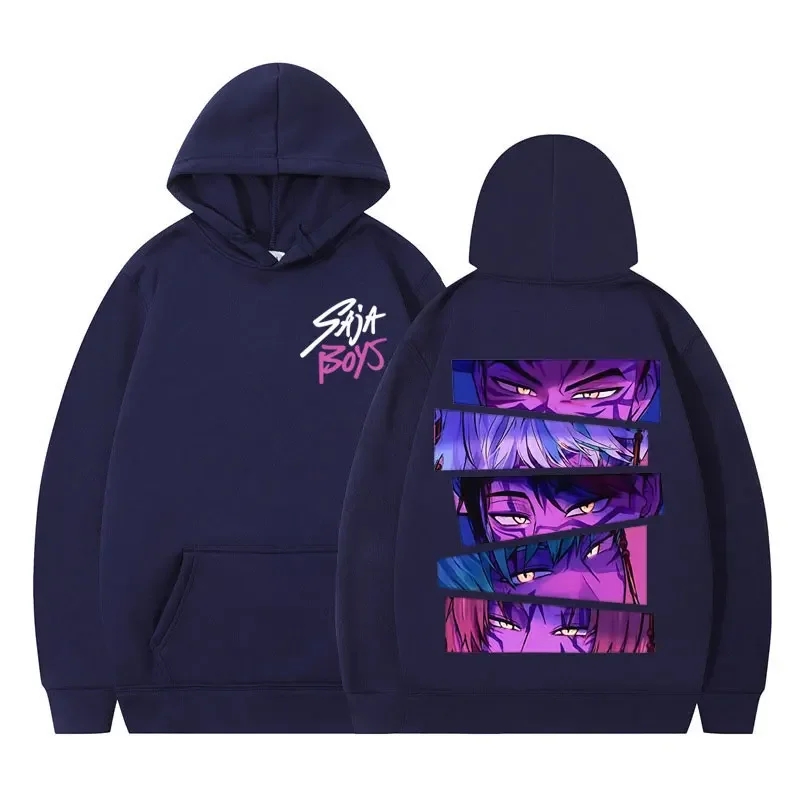 Kawaii Anime KPop Demon Hunters Saja Boys Long Sleeve Hoodie Kawaii Anime KPop Demon Hunters Saja Boys Long Sleeve Hoodie