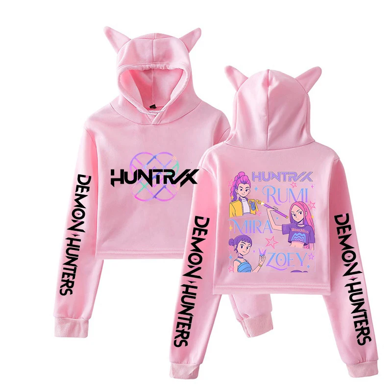 Kawaii KPop Demon Hunters Polyester Printed Hoodie
