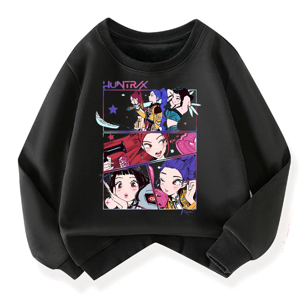 Kawaii KPop Demon Hunters Huntrix Polyester Hoodie