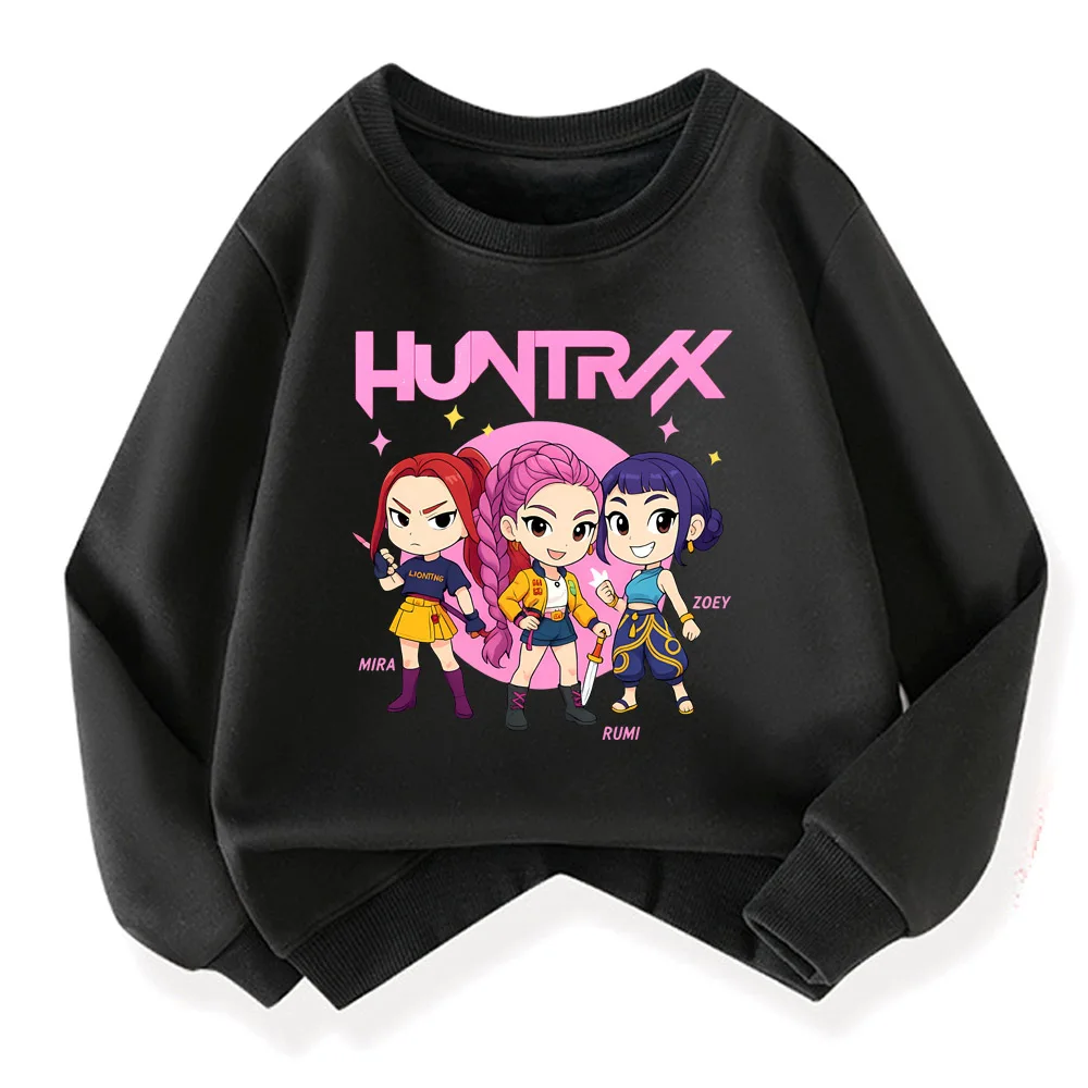Kawaii KPop Demon Hunters Huntrix Polyester Hoodie