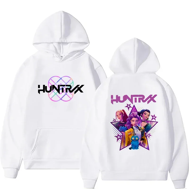 Kawaii Anime KPop Demon Hunters Print Casual Hoodie