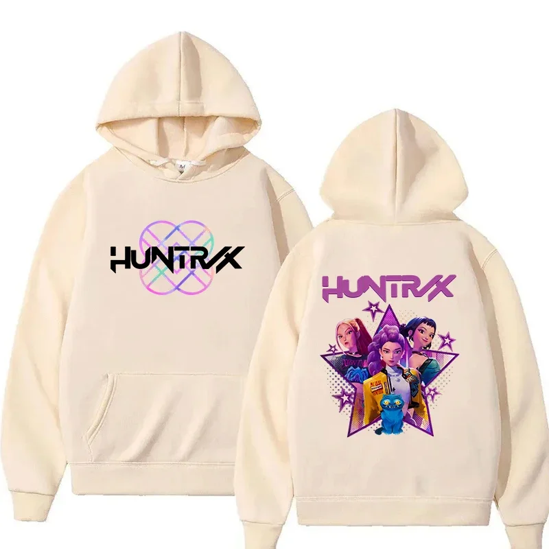 Kawaii Anime KPop Demon Hunters Print Casual Hoodie