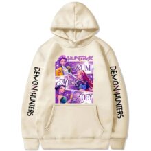 Kawaii KPop Demon Hunters Printed Hoodie Kawaii KPop Demon Hunters Printed Hoodie
