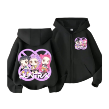 Anime KPop Demon Hunters Zipper Kawaii Hoodie Anime KPop Demon Hunters Zipper Kawaii Hoodie
