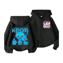 Kawaii Anime KPop Demon Hunters Derpy Zipper Hoodie Kawaii Anime KPop Demon Hunters Derpy Zipper Hoodie