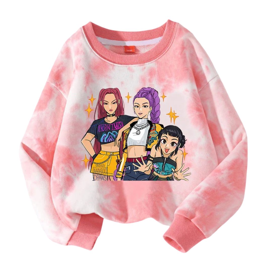 Kawaii KPop Demon Hunters Kids Hoodie
