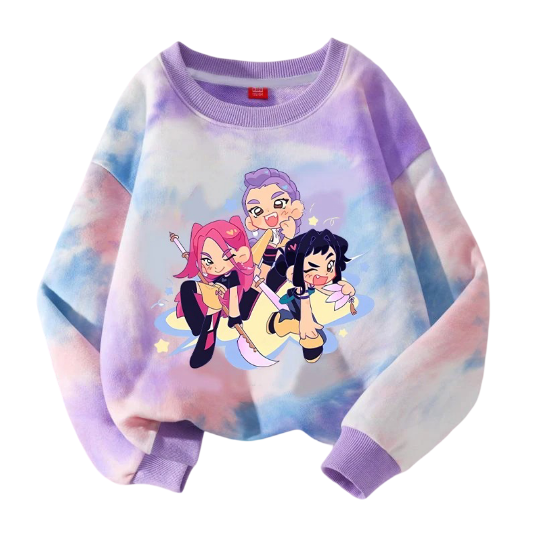 KPop Demon Hunters Kawaii Kids Hoodie