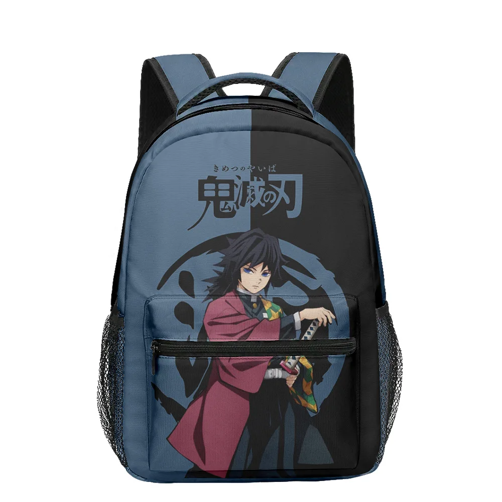 Kawaii Anime Demon Slayer Giyu Tomioka Printed Backpack