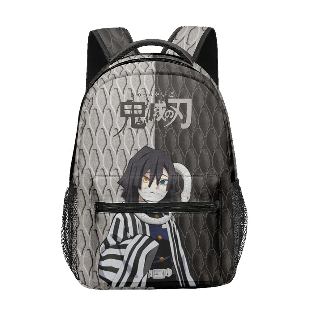 Kawaii Anime Demon Slayer Obanai Iguro Printed Backpack