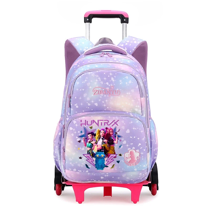 Anime Kawaii KPop Demon Hunters Trolley Schoolbag