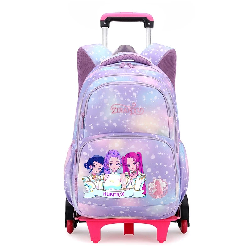 KPop Demon Hunters Kawaii Trolley Schoolbag KPop Demon Hunters Kawaii Trolley Schoolbag