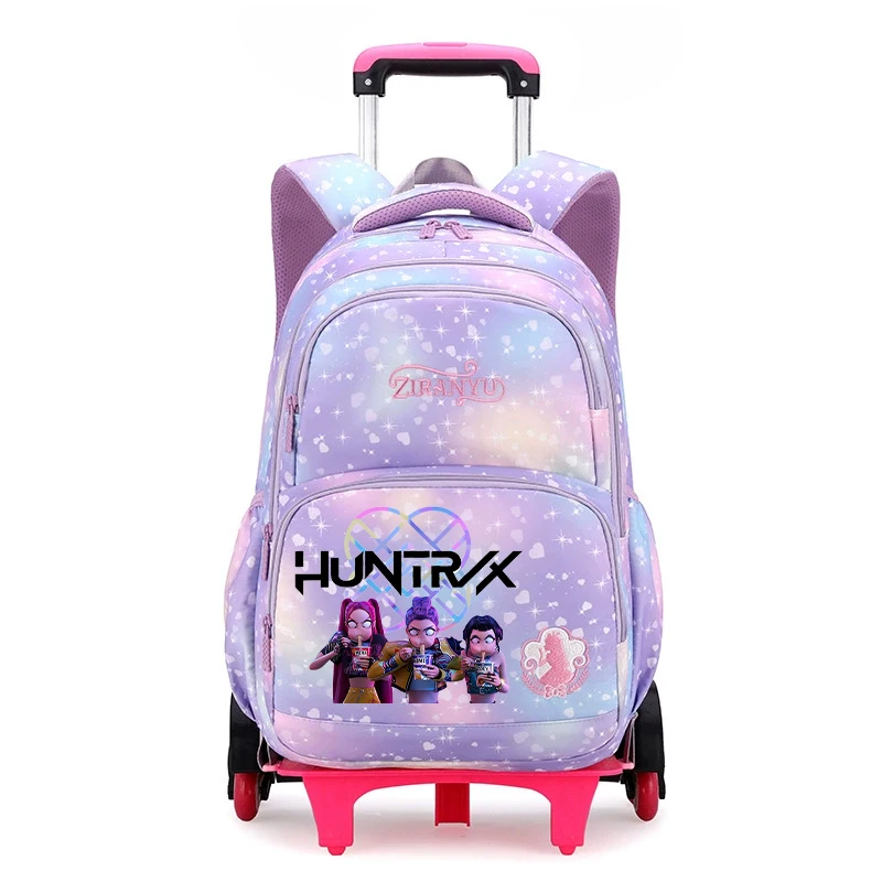 Kawaii Anime KPop Demon Hunters Trolley Schoolbag