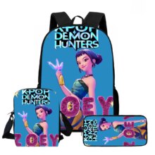 3Pcs/Set Kawaii Anime KPop Demon Hunters Zoey Backpack 3Pcs/Set Kawaii Anime KPop Demon Hunters Zoey Backpack