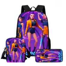 3Pcs Anime Kawaii KPop Demon Hunters Backpack 3Pcs Anime Kawaii KPop Demon Hunters Backpack