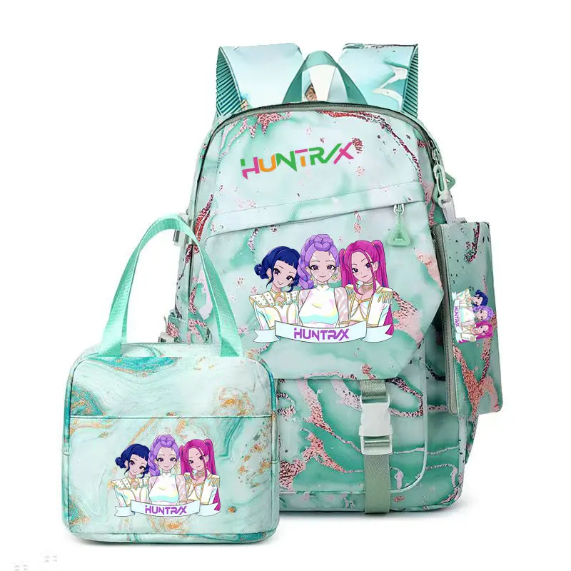 3Pcs/Set Kawaii Anime KPop Demon Hunters Character Backpack