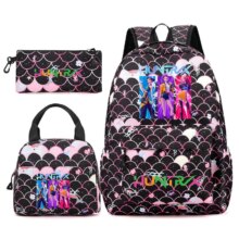 3Pcs Anime Kawaii KPop Demon Hunters Huntrix Backpack 3Pcs Anime Kawaii KPop Demon Hunters Huntrix Backpack