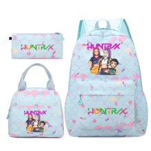 3Pcs Kawaii KPop Demon Hunters Huntrix Backpack 3Pcs Kawaii KPop Demon Hunters Huntrix Backpack