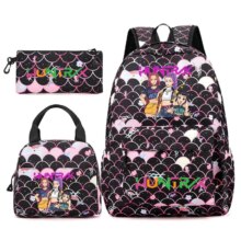 3Pcs KPop Anime Demon Hunters Huntrix Kawaii Backpack 3Pcs KPop Anime Demon Hunters Huntrix Kawaii Backpack