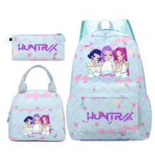 3Pcs KPop Demon Hunters Kawaii Huntrix Backpack 3Pcs KPop Demon Hunters Kawaii Huntrix Backpack