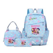 3Pcs KPop Demon Hunters Huntrix Kawaii School Bag 3Pcs KPop Demon Hunters Huntrix Kawaii School Bag