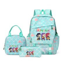 3Pcs KPop Demon Hunters Kawaii Huntrix School Bag 3Pcs KPop Demon Hunters Kawaii Huntrix School Bag